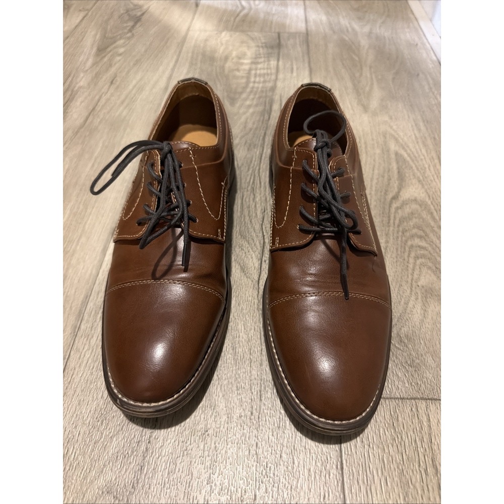 J Ferrar - Size 8 Oxford Brown Memory Foam Chatham Dress shoes